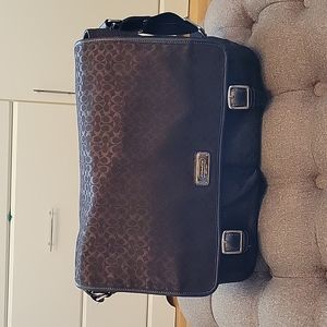 Coach Black & Brown Signature Messenger Bag